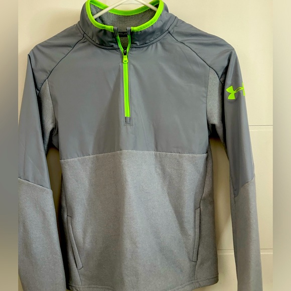 UNDER ARMOUR boys size large 1/4 zip cold gear fleece top - Picture 1 of 4